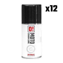 OMOTO ZESTAW 12 SZTUK SPRAY SMAR DO ŁAŃCUCHA 150ML OFF ROAD O! CHAIN LUBE (O!MOTO) (OLE-042) (PAKIET 12 SZTUK)