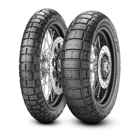 PIRELLI KOMPLET OPON (3246500/25) 120/70R17 SCORPION RALLY STR 58V TL M/C M+S PRZÓD DOT 2025 + (3115000/25) 180/55R17 SCORPION R