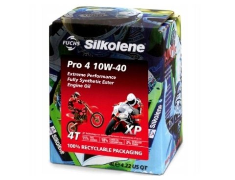 SILKOLENE FUCHS OLEJ SILNIKOWY 100% SYNTETYCZNY ESTER PRO 4 XP 10W40 4L (CUB)