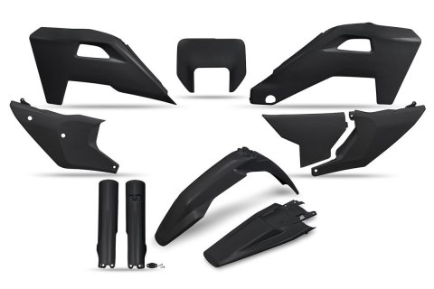 UFO KOMPLET PLASTIKÓW (FULL KIT) Z OSŁONAMI TELESKOPÓW (AMORTYZATORÓW) HUSQVARNA FE 250 / 350 / 450 / 501 '25-'26, TE 250 / 300 