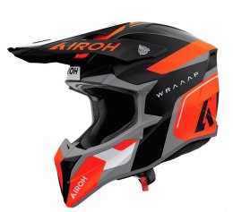 AIROH KASK CROSS / ENDURO / ATV / QUAD WRAAAP CONQUER KOLOR POMARAŃCZOWY/CZARNY/BIAŁY MAT ROZMIAR L
