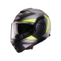 CABERG KASK SZCZĘKOWY FLIP-BACK (SZCZĘKA DO TYŁU) MODEL TRIP LUNAR SOLID KOLOR CZARNY MAT/SZARY/ŻÓŁTY FLUO ROZMIAR M (PINLOCK W 