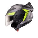 CABERG KASK SZCZĘKOWY FLIP-BACK (SZCZĘKA DO TYŁU) MODEL TRIP LUNAR SOLID KOLOR CZARNY MAT/SZARY/ŻÓŁTY FLUO ROZMIAR M (PINLOCK W 