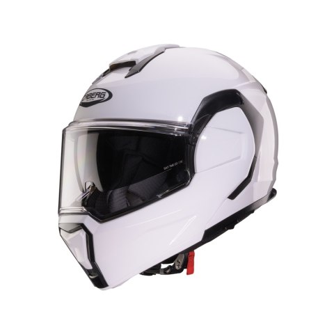 CABERG KASK SZCZĘKOWY FLIP-BACK (SZCZĘKA DO TYŁU) MODEL TRIP SOLID KOLOR BIAŁY POŁYSK ROZMIAR XL (PINLOCK W ZESTAWIE)