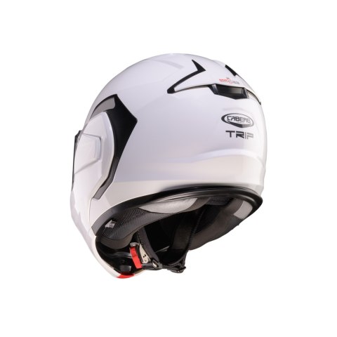 CABERG KASK SZCZĘKOWY FLIP-BACK (SZCZĘKA DO TYŁU) MODEL TRIP SOLID KOLOR BIAŁY POŁYSK ROZMIAR XL (PINLOCK W ZESTAWIE)