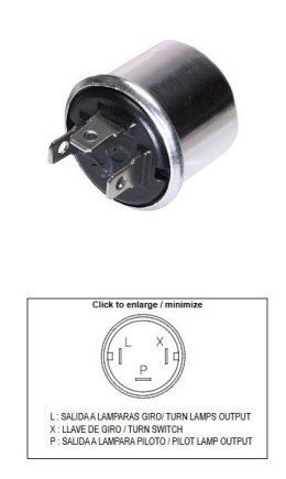 DZE PRZERYWACZ KIERUNKOWSKAZÓW UNIWERSALNY (12V 2+2 21W)