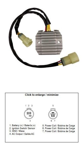 DZE REGULATOR NAPIĘCIA KAWASAKI ZX-6R 600 '00-'02; ZX-6RR 600 '03-'04; ZX-6R 636 '03-'04 (35A) (21066-1125)