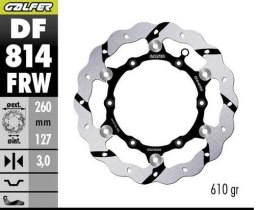 GALFER TARCZA HAMULCOWA PRZÓD BETA RR 250/300/350 '12-, RR 390/400/430/450/450/498 '14-, XTRAINER 250/300 '15- GROOVED (260X127X