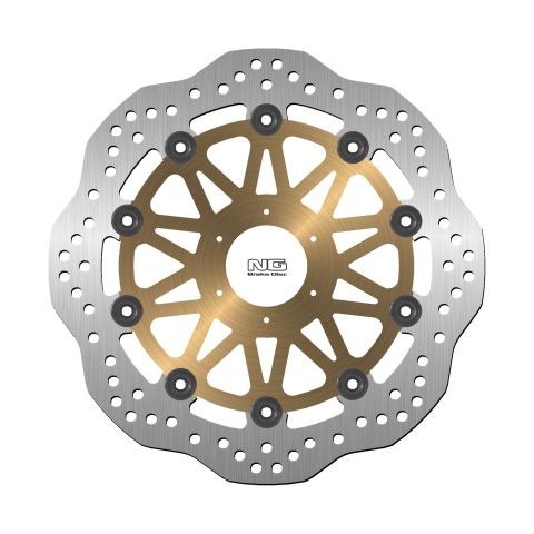 NG TARCZA HAMULCOWA PRZÓD HONDA CBR600 '95-98, CBR900/929 '93-97 (296X58X4MM) (6X6,5MM) WAVE PŁYWAJĄCA (ZŁOTY ŚRODEK)