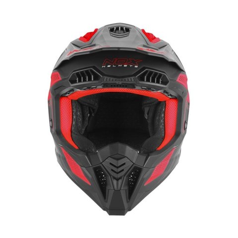 NOX KASK OFF ROAD / CROSS N634 STORM KOLOR CZARNY MAT/CZERWONY ROZMIAR XXL