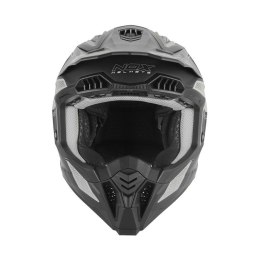 NOX PROMOCJA KASK OFF ROAD / CROSS N634 STORM KOLOR SREBRNY MAT/CZARNY ROZMIAR XL