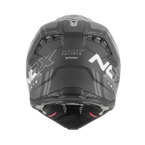 NOX PROMOCJA KASK OFF ROAD / CROSS N634 STORM KOLOR SREBRNY MAT/CZARNY ROZMIAR XL