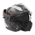 NOX WYPRZEDAŻ PREMIUM KASK SZCZĘKOWY FLIP-BACK (SZCZĘKA DO TYŁU) Z BLENDĄ SPINNER ARK KOLOR CZARNY/BIAŁY/CZERWONY ROZMIAR S