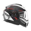 NOX WYPRZEDAŻ PREMIUM KASK SZCZĘKOWY FLIP-BACK (SZCZĘKA DO TYŁU) Z BLENDĄ SPINNER ARK KOLOR CZARNY/BIAŁY/CZERWONY ROZMIAR S