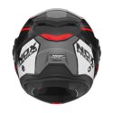 NOX WYPRZEDAŻ PREMIUM KASK SZCZĘKOWY FLIP-BACK (SZCZĘKA DO TYŁU) Z BLENDĄ SPINNER ARK KOLOR CZARNY/BIAŁY/CZERWONY ROZMIAR S