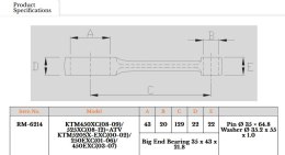 ROYAL RODS KORBOWÓD KTM 250 (EXC-F250) '01-'06, EXCF 450 (EXC-F450) '03-'07, SX/EXC 520/525 '00-'07