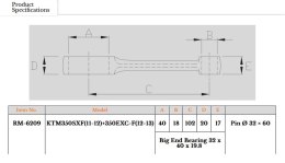 ROYAL RODS KORBOWÓD KTM SXF 350 (SX-F350) '11-'12, EXCF 350 (EXC-F350) '12-'13