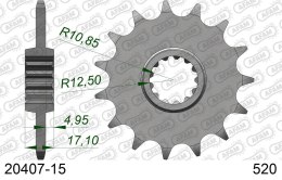 AFAM 2026/04 ZĘBATKA PRZEDNIA 2042 15 HONDA CB 500F/X '13-'15, CBR 500R '13-'16, NC 700 '12-'14, CT/CTX 700 14 (JTF1381.15) (ŁAŃ