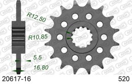 AFAM 2026/04 ZĘBATKA PRZEDNIA 2042 16 HONDA NC 750X/S/DCT '14-'15, INTEGRA 750 DCT '14-'15 (JTF1373.16) (ŁAŃC. 520)