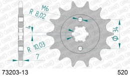 AFAM 2026/04 ZĘBATKA PRZEDNIA 2247 13 KTM 125 DUKE '11-'24, KTM 200 DUKE '12-'24 (JTF1903.13) (ŁAŃC. 520)