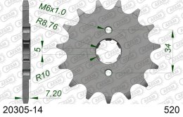 AFAM 2026/04 ZĘBATKA PRZEDNIA 279 14 HONDA CRF 230F 03-19, XL 125 V '01-'13, VT 125C '99-'07, NSR125 '93-'02 (JTF327.14) (ŁAŃC. 