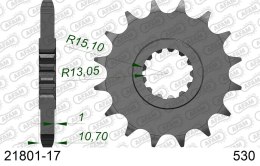 AFAM 2026/04 ZĘBATKA PRZEDNIA 579 17 Z GUMĄ YAMAHA FZ1 '06-'15, R1 '04-'14, FJ, XJR (JTF579.17RB) (ŁAŃC. 530)