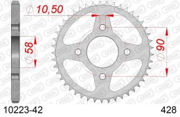 AFAM 2026/04 ZĘBATKA TYLNA 269 42 HONDA CG 125 '02-'05, CM 125 '82-'97, CB 125T '82-'88, DAELIM VC 125 '96-'99 (JTR269.42) (ŁAŃC