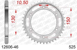 AFAM 2026/04 ZĘBATKA TYLNA 300 46 YAMAHA FZ 8 '10-'15 (39P/42P) (JTR300.46) (ŁAŃC. 525)