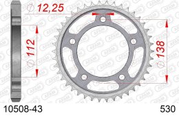 AFAM 2026/04 ZĘBATKA TYLNA 408 43 HONDA CBR 600F '91-'96, CBF 1000 '06-'10 (SC58) (JTR302.43) (ŁAŃC. 530)