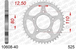 AFAM 2026/04 ZĘBATKA TYLNA 4350 40 HONDA CB 500 '94-'03, CB 750F '93-'03 (JTR1332.40) (ŁAŃC. 525)