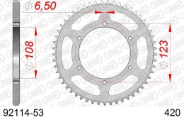 AFAM 2026/04 ZĘBATKA TYLNA 4412 53 APRILIA RS 50 '06-'14, DERBI GPR 50 '04-'13, SENDA SM 50 '07-'12 (JTR1133.53) (ŁAŃC. 420)
