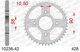 AFAM 2026/04 ZĘBATKA TYLNA 4669 42 HONDA CBR 125 11-17 (JTR1221.42) (ŁAŃC. 428) OTWÓR NA ŚRUBĘ 10,5