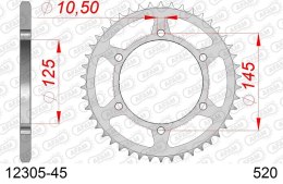 AFAM 2026/04 ZĘBATKA TYLNA 866 45 YAMAHA XT 660 R/X 04-14, XT 600Z 08-12 (JTR855.45) (ŁAŃC. 520)