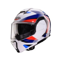 CABERG KASK SZCZĘKOWY FLIP-BACK (SZCZĘKA DO TYŁU) MODEL TRIP LUNAR SOLID KOLOR BIAŁY/NIEBIESKI/CZERWONY ROZMIAR M (PINLOCK W ZES