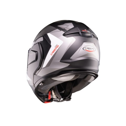 CABERG KASK SZCZĘKOWY FLIP-BACK (SZCZĘKA DO TYŁU) MODEL TRIP LUNAR SOLID KOLOR CZARNY MAT/BIAŁY/SZARY ROZMIAR M (PINLOCK W ZESTA