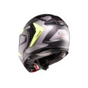 CABERG KASK SZCZĘKOWY FLIP-BACK (SZCZĘKA DO TYŁU) MODEL TRIP LUNAR SOLID KOLOR CZARNY MAT/SZARY/ŻÓŁTY FLUO ROZMIAR XXL (PINLOCK 