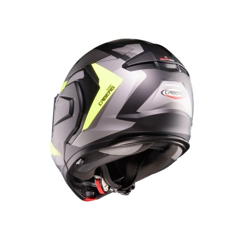 CABERG KASK SZCZĘKOWY FLIP-BACK (SZCZĘKA DO TYŁU) MODEL TRIP LUNAR SOLID KOLOR CZARNY MAT/SZARY/ŻÓŁTY FLUO ROZMIAR XXL (PINLOCK 