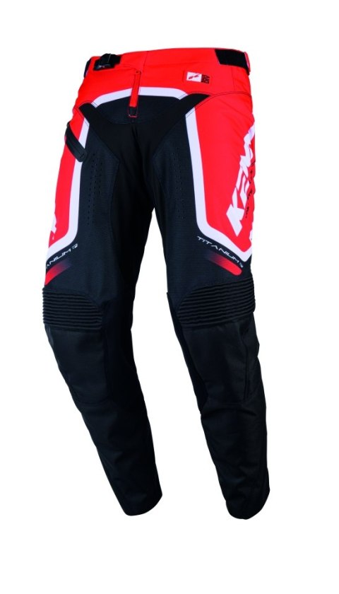 KENNY RACING SPODNIE CROSS/ENDURO TITANIUM RED KOLOR CZERWONY ROZMIAR XXL (38)