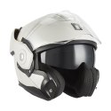 NOX PREMIUM KASK SZCZĘKOWY FLIP-BACK (SZCZĘKA DO TYŁU) Z BLENDĄ SPINNER KOLOR BIAŁY POŁYSK ROZMIAR XXL