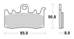 SBS KLOCKI HAMULCOWE KH630 RACING DUAL SINTER KOLOR ZŁOTY TARCZA LEWA PRZÓD PASUJE DO: APRILIA, BMW, DUCATI (STOSOWAĆ Z 900DS-2)
