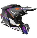 AIROH KASK CROSS / ENDURO / ATV / QUAD TWIST 3 HUSTLE GLOSS KOLOR CZARNY/FIOLETOWY/BIAŁY ROZMIAR M