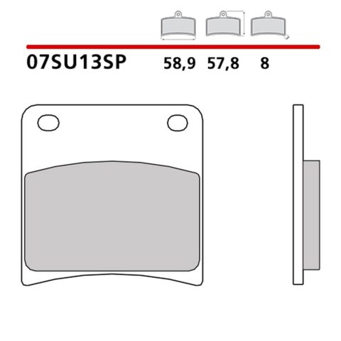 BREMBO 2026/05 KLOCKI HAMULCOWE KH103 SINTER SP (SPIEK METALICZNY) TYŁ (ECE R90)