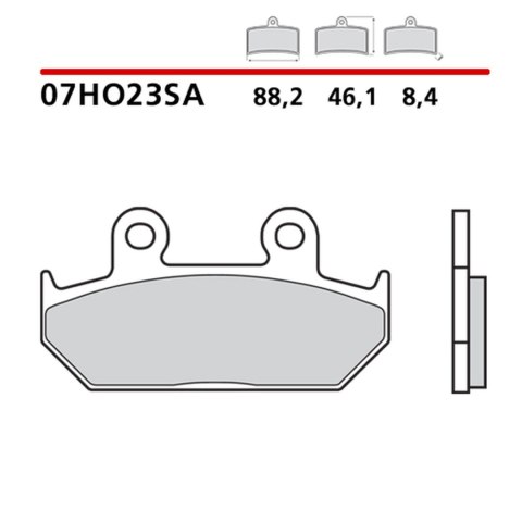 BREMBO 2026/05 KLOCKI HAMULCOWE KH124 SINTER SA (SPIEK METALICZNY) PRZÓD (ECE R90)