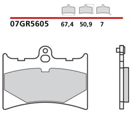 BREMBO 2026/05 KLOCKI HAMULCOWE KH126 GENUINE CARBON CERAMIC (PÓŁMETALICZNE MIESZANKA OEM) PRZÓD/TYŁ