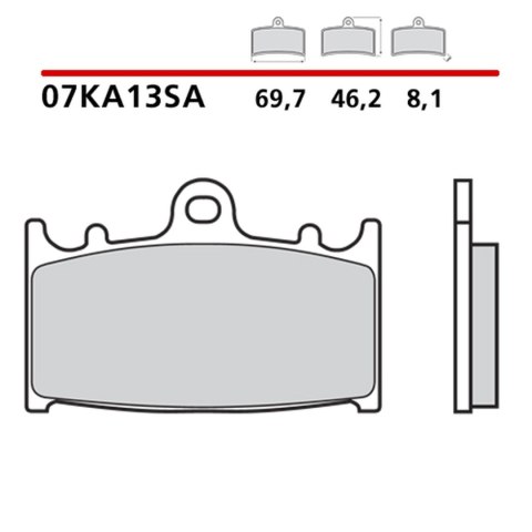 BREMBO 2026/05 KLOCKI HAMULCOWE KH158 SINTER SA (SPIEK METALICZNY) PRZÓD (ECE R90)