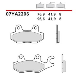 BREMBO 2026/05 KLOCKI HAMULCOWE KH165 GENUINE CARBON CERAMIC (PÓŁMETALICZNE MIESZANKA OEM) PRZÓD/TYŁ