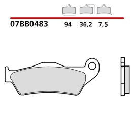 BREMBO 2026/05 KLOCKI HAMULCOWE KH181 GENUINE SINTER (SPIEK METALICZNY MIESZANKA OEM) PRZÓD/TYŁ
