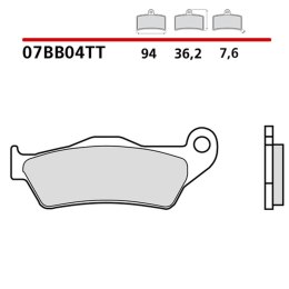 BREMBO 2026/05 KLOCKI HAMULCOWE KH181 OFF ROAD/ROAD CARBON CERAMIC TT (PÓŁMETALICZNE) PRZÓD/TYŁ (ECE R90)