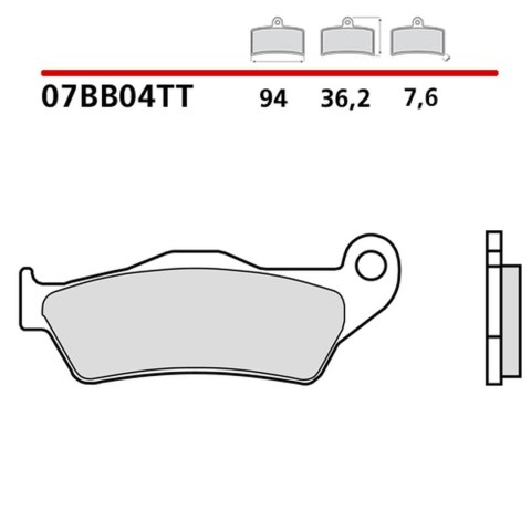 BREMBO 2026/05 KLOCKI HAMULCOWE KH181 OFF ROAD/ROAD CARBON CERAMIC TT (PÓŁMETALICZNE) PRZÓD/TYŁ (ECE R90)
