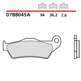 BREMBO 2026/05 KLOCKI HAMULCOWE KH181 SINTER SA (SPIEK METALICZNY) PRZÓD (ECE R90)